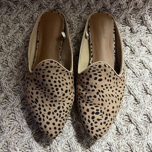 Universal Thread Target Womens Tan Animal Print Slip on Mule Flat Size 9